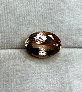 พลอยมอร์แกนไนต์สีพีชธรรมชาติได้รับการรับรอง100% 11.20 CT AA เอฟเฟกต์ดาวคุณภาพวงรีตัดด้วยความร้อนทำความสะอาดฟรีขนาด - Product Image 5