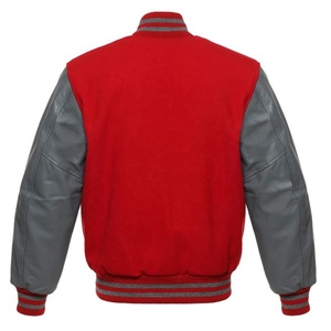 New Stylish Varsity Bomber <b>Jacket</b> Wool Body <b>Leather</b> Sleeves Embroidered Design Varsity <b>Jacket</b> for Men Genuine <b>Leather</b> Sleeves - Product Image 3