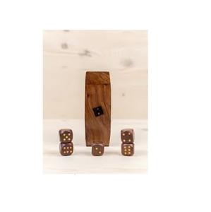 กล่องลูกเต๋าไม้ทำด้วยมือพร้อมลวดลายลูกบาศก์ขนาดเล็ก5รูปสำหรับของเล่นส่งเสริมการขาย - Product Image 1