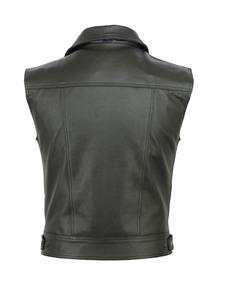 GLOBAL EDGE Gilet de motard en cuir de qualité supérieure-Imperméable, couleurs/logo/taille personnalisables pour les amateurs de plein air - Product Image 2