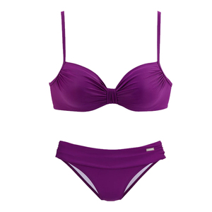 Ensemble de bikini pour femmes, maillot de bain deux pièces, logo personnalisé sur le devant, écologique, séchage rapide, vêtements de plage sexy, bikini d'été pour la plage, violet - Product Image 1