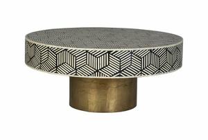 Mesa de Centro de Estilo Antiguo con Incrustaciones de Hueso, Muebles Indios Tradicionales Hechos a Mano para Sala de Estar, Cocina y Hoteles en India - Product Image 4