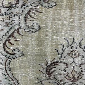 Alfombra Vintage de 4x7.4 pies (122x227 cm), Alfombra Oriental Turca de Lana Verde - Product Image 4