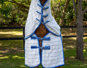 Tapis de cheval Ripstop en coton avec cou détachable Protection UV Combo d'été respirant - Product Image 4