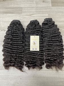 100% extensions de cheveux vierges crus naturels crépus bouclés lâche vague profonde cheveux vietnamiens vague lâche crépus droite Vietnam Birmanie - Product Image 2