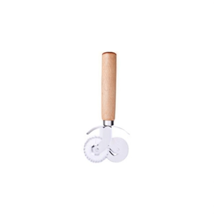 Rouleau à pâte et coupe-pâtisserie 2-en-1 à double face avec manche en bois - Product Image 2