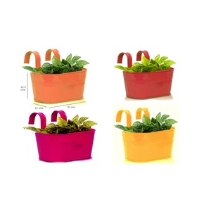 Maceta de metal de alta calidad para decorar el hogar maceta de metal con revestimiento de diferentes colores para decoración de balcón - Product Image 5