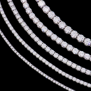 Classic 10k/14k/18k <b>Silver</b> Plated 925 <b>Silver</b> Iced Brilliant Cut Diamond Tennis <b>Bracelet</b> GRA Certified Unisex Trendy - Product Image 4