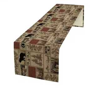 Chemin de Table Brodé 100% Coton Biologique Impression Personnalisée Design Moderne Fabricant Indien - Product Image 4