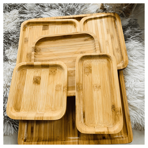 Tabla de Cortar de Bambú, Tabla de Madera de Bambú para Cortar Carne Asada y Preparación de Cocina con Ranura, Origen Vietnam - Product Image 1