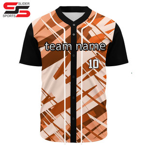 OEM Custom Made Your Own Design Sublimation Digital Print <b>Stitched</b> Breathable Baseball Jersey - Product Image 5