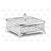 Boîtes de rangement multi-usages carrées en argent pur, élégantes plateaux de service pour cadeaux de mariage, emballage de boîte cadeau décorative - Product Image 4