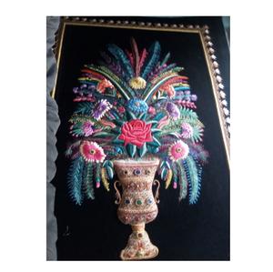 Alfombra colgante de pared hecha a mano de la mejor calidad con detalles de cuentas, decoración llamativa para comedor o entrada de proveedor indio - Product Image 1