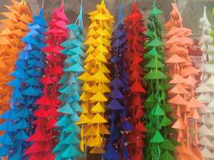 Handmade Triangle <b>Bunting</b> Perfect for Indian Wedding Decoration Mehndi Decor Party Backdrop Door Hangings - Product Image 6