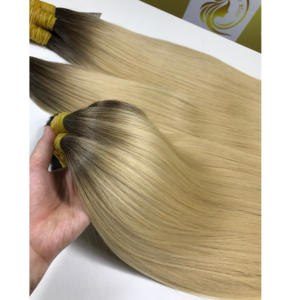Para Rubio Color donante mixto Super-Calidad Europea 80cm Paquetes de cabello Remy vietnamita a granel 100% Extensiones de cabello humano crudo - Product Image 3