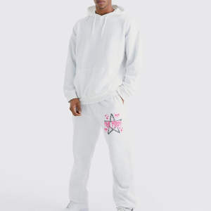 Conjunto Deportivo Personalizable Transpirable de Invierno para Hombre, Sudadera con Capucha y Pantalones de Chándal, Estilo Jogging, Estampado DTG, Lavado Ácido - Product Image 1