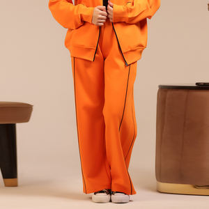 Pantalons de détente à jambe droite pour femmes, nouveau design, tissu en maille doux au toucher, coupe décontractée, vêtements décontractés, vente en gros - Product Image 1