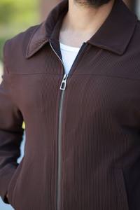 Abrigo Impermeable y Transpirable de Invierno para Hombre, Color Caqui, con Cierre, Manga Larga, Relleno de Plumón de Ganso Gris y Cuello de Pana - Product Image 4