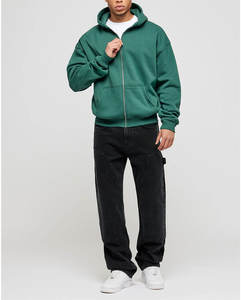 เสื้อฮู้ดขนแกะสำหรับทุกเพศ, เสื้อฮู้ดผ้าคอตตอน100% ขนาดใหญ่ใส่ได้ทั้งชายและหญิงน้ำหนักมากมีซิปปักโลโก้เสื้อผ้าแนวสตรีทแวร์ฤดูหนาวระบายอากาศได้ดี - Product Image 2