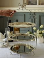 Ensemble de supports à gâteaux en acier inoxydable, écologiques, personnalisables, modernes, de haute qualité, compatibles lave-vaisselle, pour mariage, banquet, fête, présentation de collations