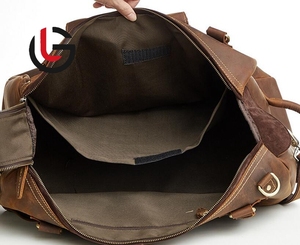 กระเป๋าหนังแท้ลายม้าบ้าความจุขนาดใหญ่, กระเป๋าใส่สัมภาระทนทานต่อน้ำ - Product Image 6