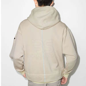 Sweat à capuche coupe ajustée en coton 100% de haute qualité pour hommes dernière conception teinte unie pour l'hiver - Product Image 3