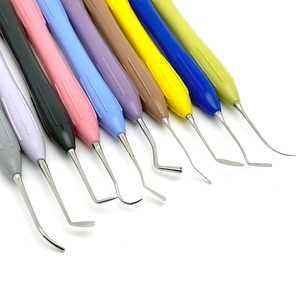 Kit de 10 spatules manuelles pour résine composite dentaire, outils de réparation et de remplissage esthétique, poignées en silicone, équipement dentaire CE - Product Image 3