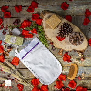 Gant de bain exfoliant turc artisanal en viscose pure, éponge élastique pour le visage et le corps, éclaircissant la peau, essentiel pour le spa - Product Image 6