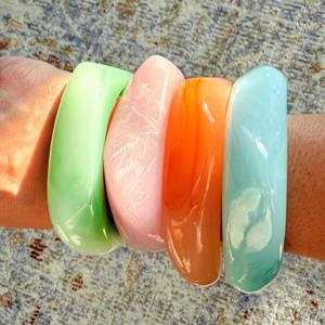 Pulsera de Boda ERESI de Lujo Hecha a Mano con Baño de Oro de 18K PVD, Ecológica, de Acrílico, Nueva Llegada, Brazaletes con Nudo de Bambú para Mujer - Product Image 6