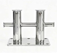 Bollard double croisé 5T-25T en acier inoxydable AISI 316 de qualité marine, matériel nautique pour bateaux et yachts, directement de l'usine