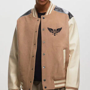 Veste universitaire décontractée à simple boutonnage pour homme 100% laine respirante à séchage rapide col montant écologique hiver - Product Image 4