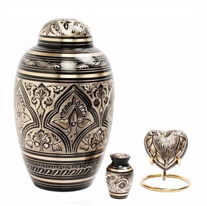 Urna de METAL radiante para cenizas, suministros funerarios de cremación de latón, nuevo diseño - Product Image 6