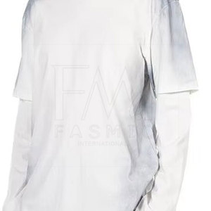 2025 Style classique T-shirts décontractés Double couche 100% coton femmes T-shirts à manches longues avec tissu personnalisable - Product Image 6