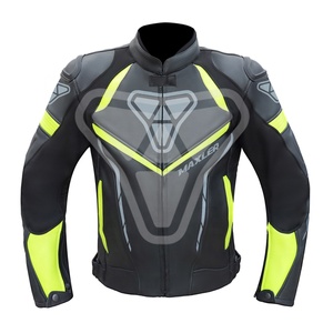เสื้อแจ็คเก็ตมอเตอร์ไซค์หนังสำหรับผู้ชาย ทนทาน กันลม ได้รับมาตรฐาน CE เหมาะสำหรับทุกฤดูกาล ชุดกีฬาสำหรับขี่มอเตอร์ไซค์ ไซส์ใหญ่พิเศษ - Product Image 1