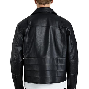 Chaqueta de cuero personalizada 2025 para hombre, proveedor OEM, ropa de moda para motorista, prendas de vestir exteriores de estilo callejero para marcas a granel - Product Image 6