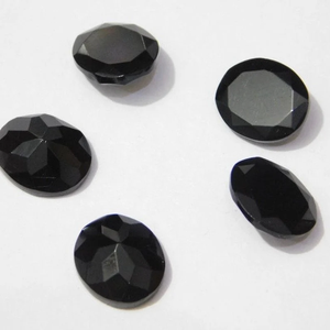 Alta calidad 10x8 MM Natural Black Onyx Faceted Oval Cut Loose Gemstone Indian Manufacturer's Wholesale Rate - Product Image 2
