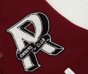 Chaqueta de béisbol de lana de otoño invierno vintage personalizable para hombre estilo casual con decoraciones de patrón de letras bordadas de lana - Product Image 5