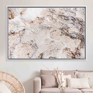 Décoration murale abstraite moderne : Impression naturelle élégante sur toile encadrée BLANCHE - Product Image 1