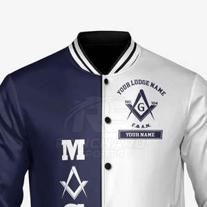 Chaqueta Letterman Masónica Personalizada con Logotipo Masónico Bordado para Hombre, Chaqueta Letterman de Francmasonería Personalizada - Product Image 4