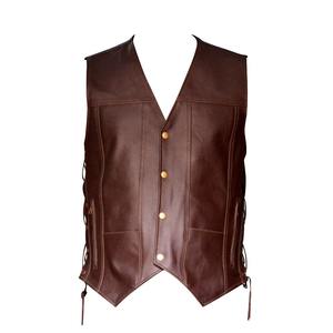 เสื้อกั๊กแฟชั่นผู้ชายหนัง100% สไตล์ลำลองเสื้อแฟชั่นสำหรับฤดูหนาว - Product Image 4