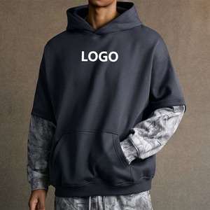 Sudadera con Capucha de Doble Capa Gruesa con Estampado de Camuflaje de Alta Calidad, Sudadera con Capucha Corta con Logotipo Personalizado para Hombre - Product Image 2