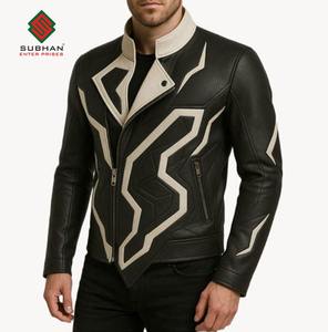 Blouson aviateur en cuir synthétique, hiver, décontracté, fermeture éclair, col mandarin, uni, service OEM - Product Image 2