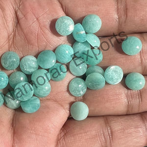 Amazonite ธรรมชาติ12X12มม. กลม Cabochon ทุกขนาดที่มีอยู่แบนกลับเครื่องประดับทำหินอัญมณีหลวม - Product Image 3