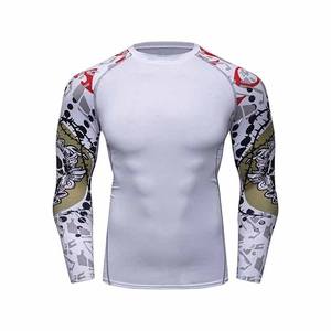 Unique Design Printed Sleeve Rash Guards Sportswear Running Training Fitness Gym Wear Men's <b>Rashguard</b> Lightweight Rash Guard - Product Image 1