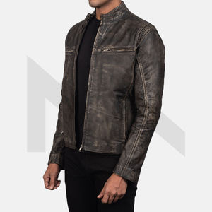 Chaqueta de cuero de invierno para hombre, lona, transpirable, de secado rápido, ligera, desgastada, moda al por mayor - Product Image 3