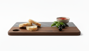 Planche à découper en bois de marbre écologique de haute qualité, fabriquée à la main, AZ ENTERPRISES, épaisseur 1,3 cm, planche à découper de cuisine, prix avantageux - Product Image 5