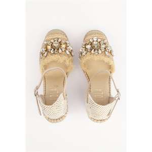 Alpargata cerrada con tacón de cuña alto - Product Image 4