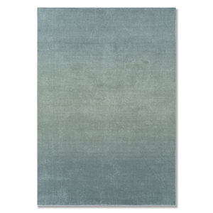 Alfombra de Lana Azul Jean-Hwl-84 Tejida a Mano, Color Sólido, Rectangular, Tamaño 9x12, para Sala de Estar, Entrada, Pasillo, para Adolescentes - Product Image 1