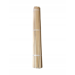 Manche de balai en bois de hêtre 110 cm, finition non poncée, extrémité plate et ronde de 22 mm, manche de remplacement, vente en gros - Product Image 4