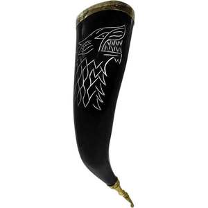 Jarra de cuerno de búfalo pulida a mano, copa de cerveza nórdica con soporte para bodas, hogar u hotel DE LA India - Product Image 4